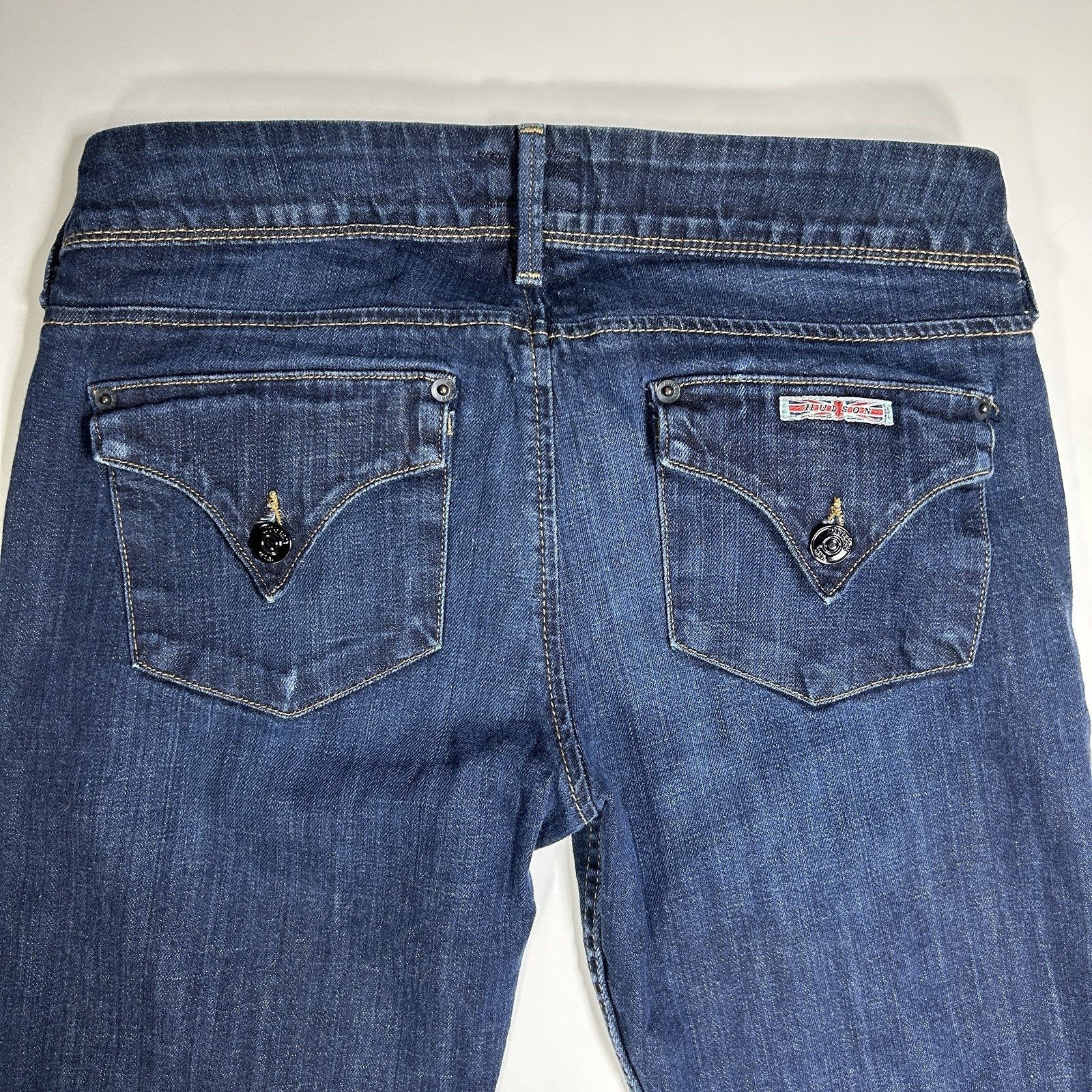 Hudson Jeans Womens 28x30 Bootcut Flap Pocket Stretch Denim Made In Usa